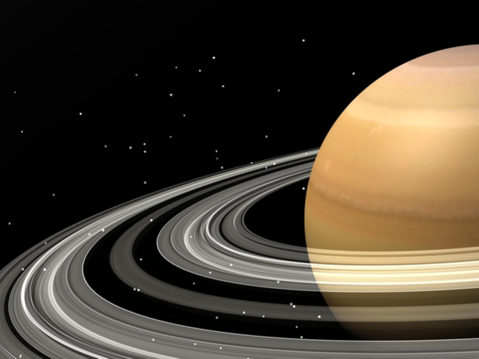Pianeta Saturno nel Sistema Solare